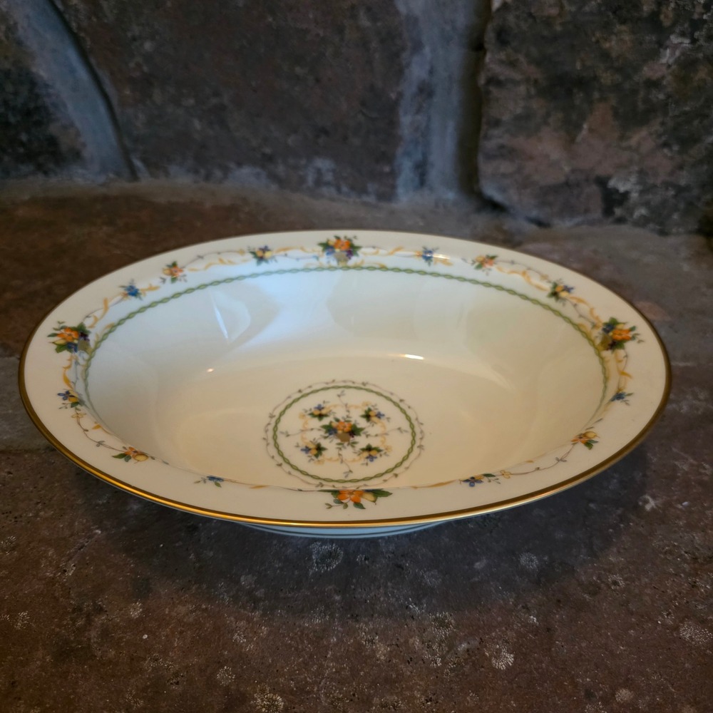Noritake Normandy 8162 W83 Oval Vegetable Serving Bowl Gold Trim Japan China
